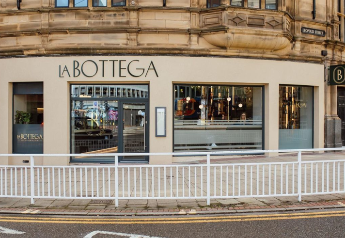 The exterior of La Bottega.