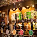 The bar at The Old Horns Inn.