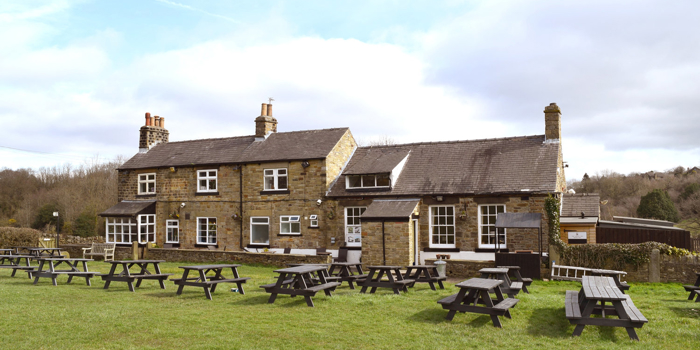 The beer garden at The Cricket Inn.